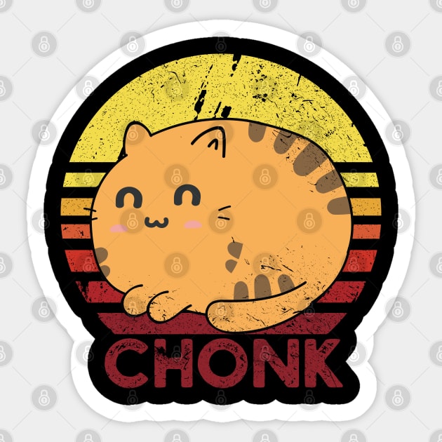 Chonk Cat Funny Fat Cats Meme Sticker by Vixel Art